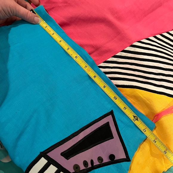 AMAZING IBE 80s Colorblock Avant Garde Guitar Pencil Skirt - Picture 9 of 9